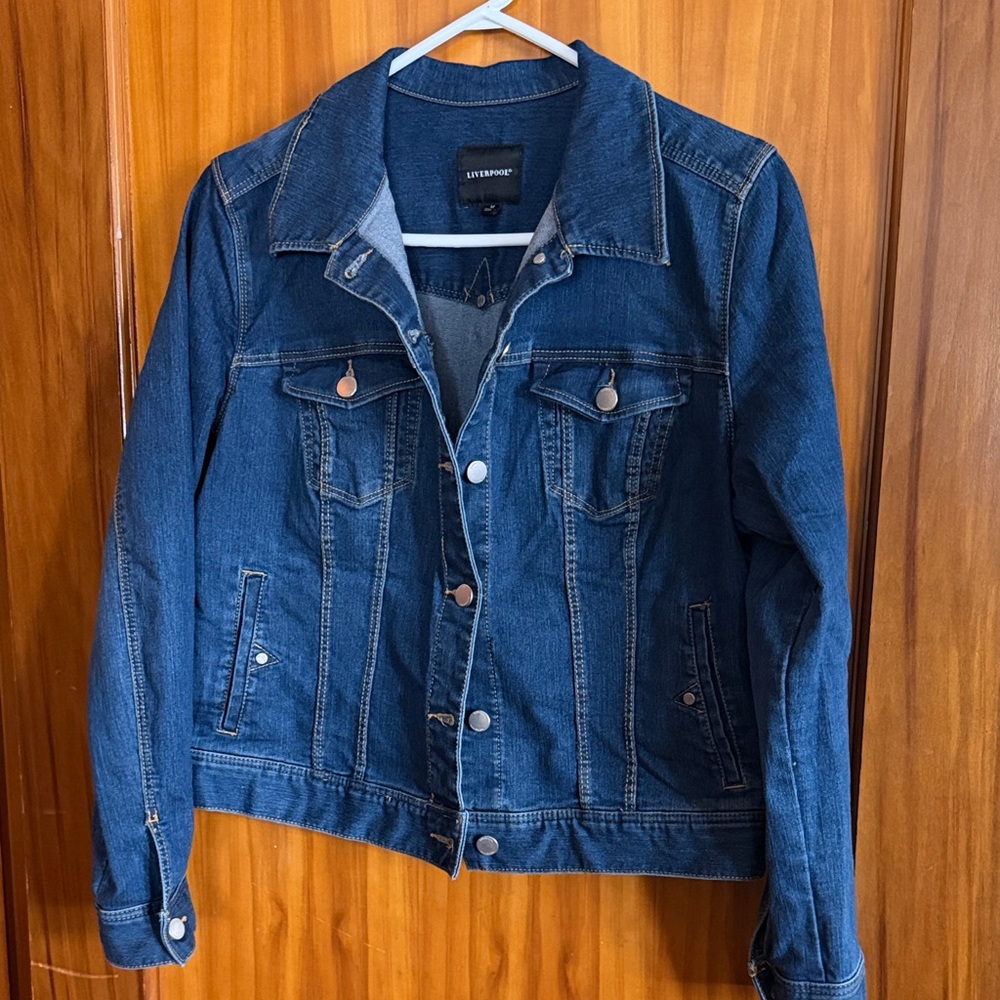 Liverpool blue Denim Jacket women’s size medium